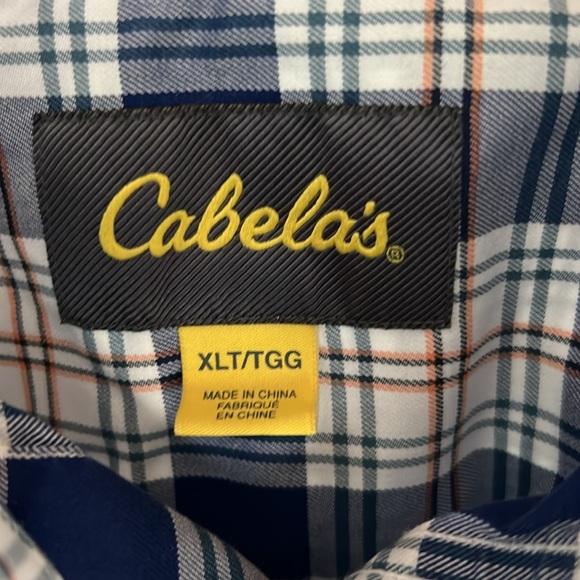 Two Cabelas Button Down Shirts Size XL - stripes and plaid - Picture 3 of 9
